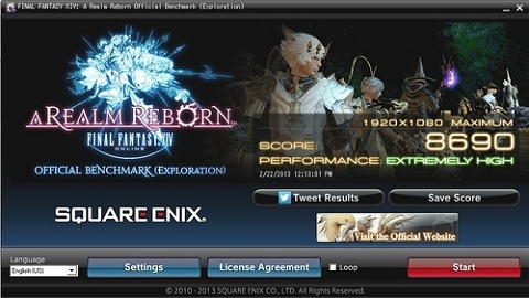 Final Fantasy XIV: A Realm Reborn Official Benchmark